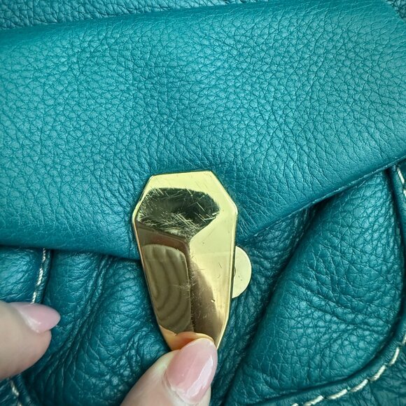 OR by Oryany Teal Leather Shoulder Bag with Front Pockets - Picture 5 of 13